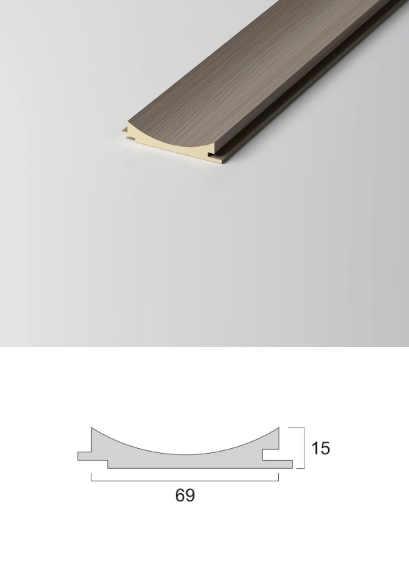Element riflaj decorativ semicerc interior 70/15